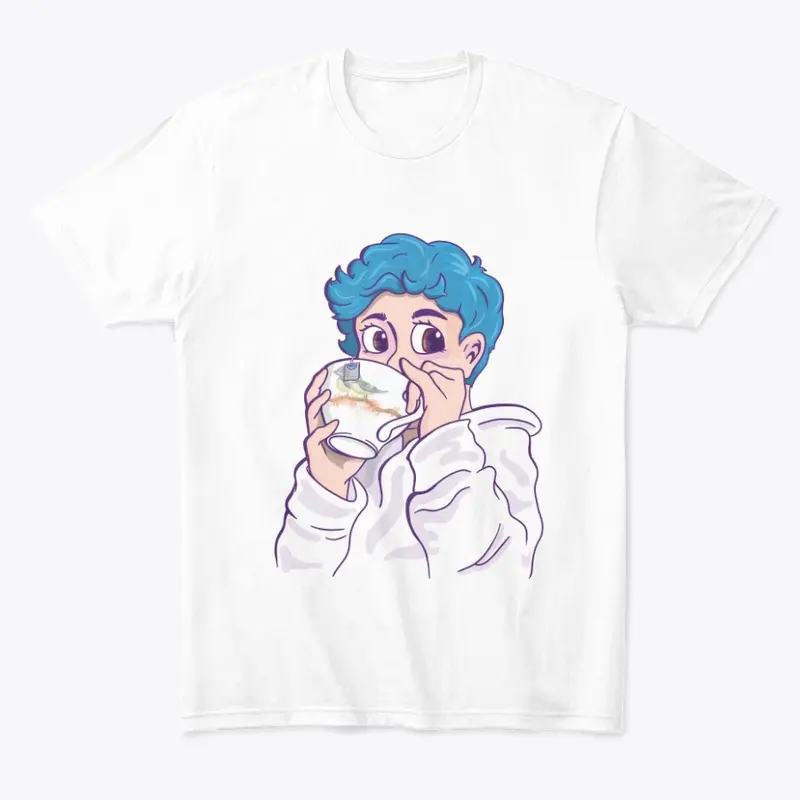 Tea Sip Shirt - Blue Hair